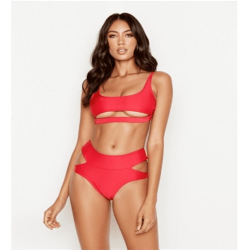 Ris-K Women's Discover Top Swimsuit Red Size XS